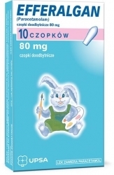 Zdjęcie EFFERALGAN Czopki doodbytnicze 80 mg 10 sztuk