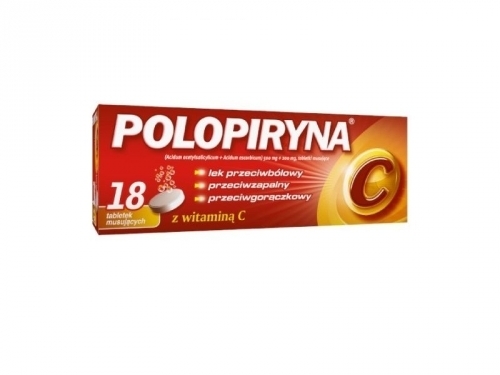 Zdjęcie POLOPIRYNA C 0,5 g+0,2 g 18 tabletek musujących