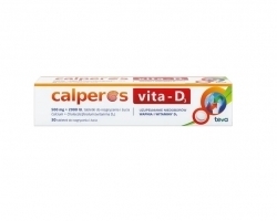 Zdjęcie CALPEROS VITA-D3 500 mg + 2000 IU 30 tabletek do rozgryzania i żucia
