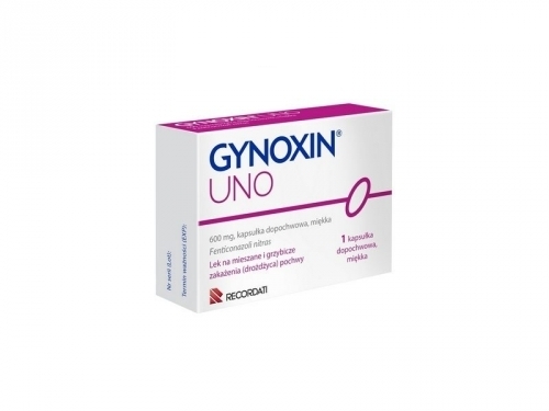 Zdjęcie GYNOXIN UNO 600 mg 1 kapsułka dopochwowa