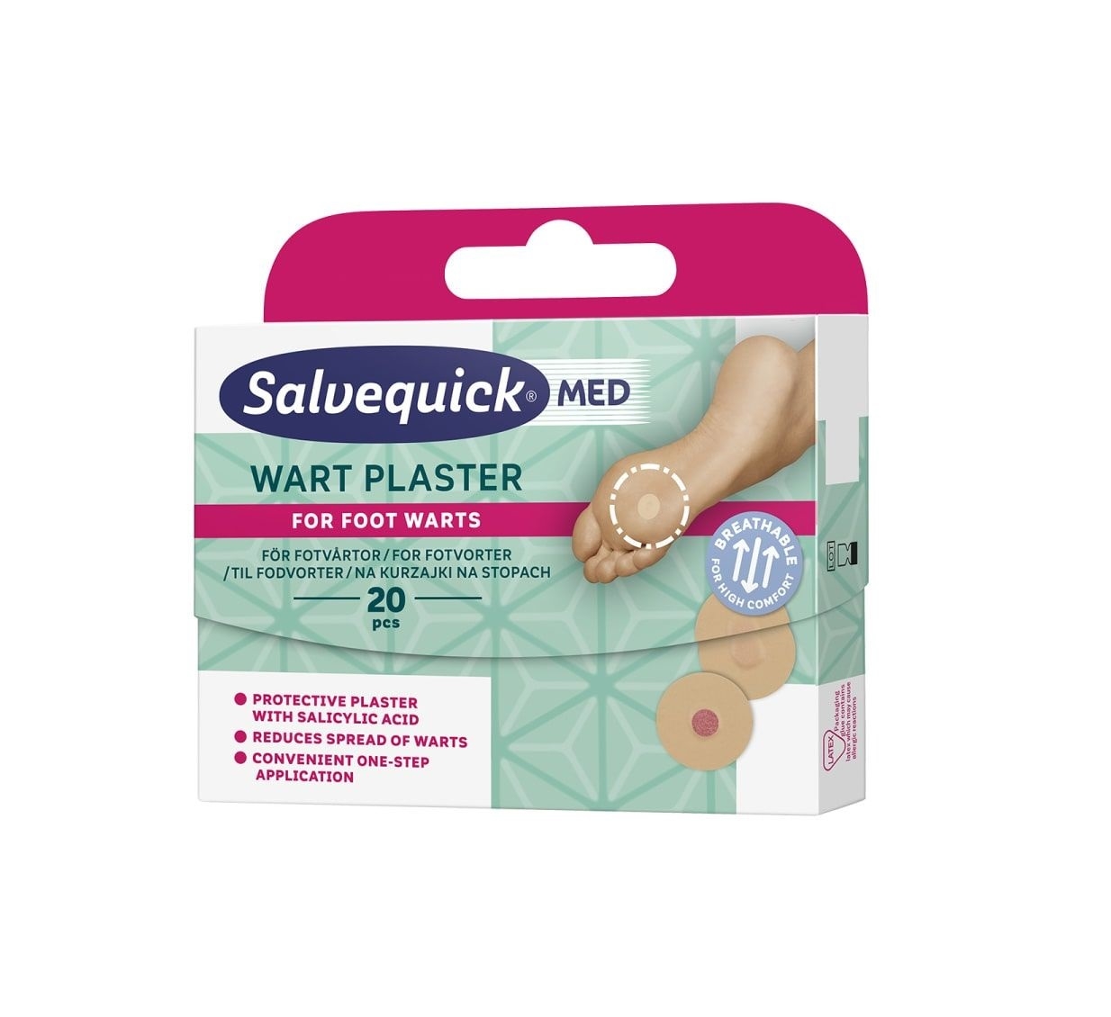 SALVEQUICK MED Wart Plaster na kurzajki 20 sztuk