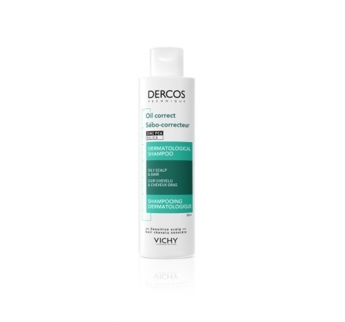 Zdjęcie VICHY DERCOS OIL CORRECT Szampon normalizujący sebum dla przetłuszczających się włosów 200 ml