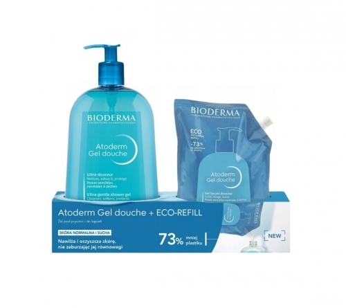 Zdjęcie BIODERMA ATODERM GEL DOUCHE Żel pod prysznic i do kąpieli 1000 ml + ECO REFILL uzupełnienie 1000 ml