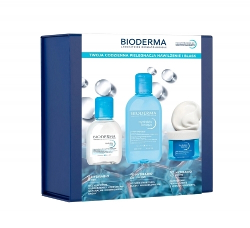 Zdjęcie BIODERMA ZESTAW HYDRABIO Krem nawilżający 50 ml + Tonik 250 ml + Woda micelarna 100 ml