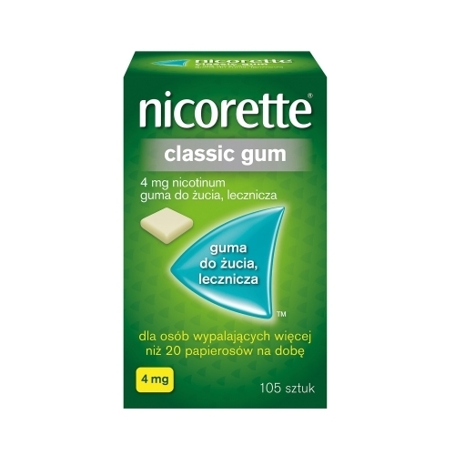 Zdjęcie NICORETTE CLASSIC GUM 4 mg 105 szt.