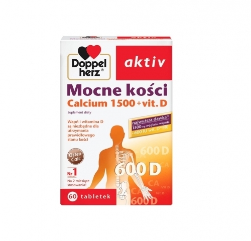 Zdjęcie DOPPELHERZ AKTIV Mocne Kości Calc.1500 +vit.D 60 tabletek