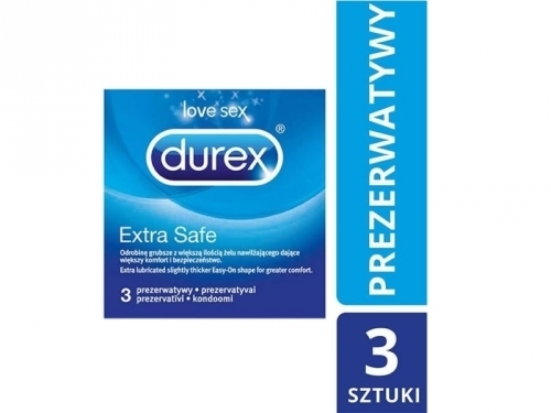 Zdjęcie DUREX Extra Safe prezerwatywy 3 szt.