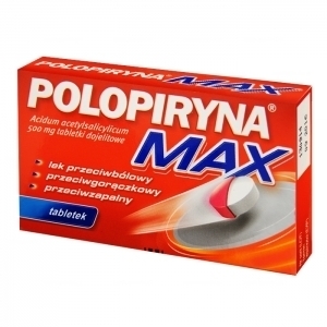Zdjęcie POLOPIRYNA MAX 500 mg 10 tabletek DATA 31.01.2024