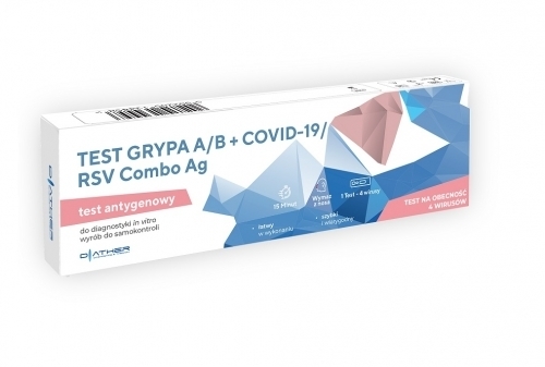 Zdjęcie DIATHER Test GRYPA A/B + COVID-19/RSV Combo Ag 1 sztuka