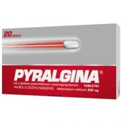 Zdjęcie PYRALGINA 500 mg 20 tabletek