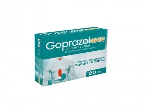 Zdjęcie GOPRAZOL MAX 20 mg 14 kapsułek