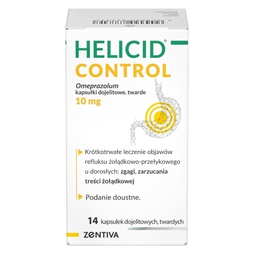 Zdjęcie HELICID CONTROL 10 mg 14 kapsułek