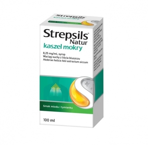 Zdjęcie STREPSILS Natur Kaszel Mokry 8,25mg/ml syrop 100 ml