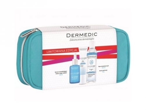 Zdjęcie DERMEDIC Zestaw HYDRAIN3 Serum nawadniające 30 ml+ krem pod oczy 15 g + płyn micelarny 100 ml