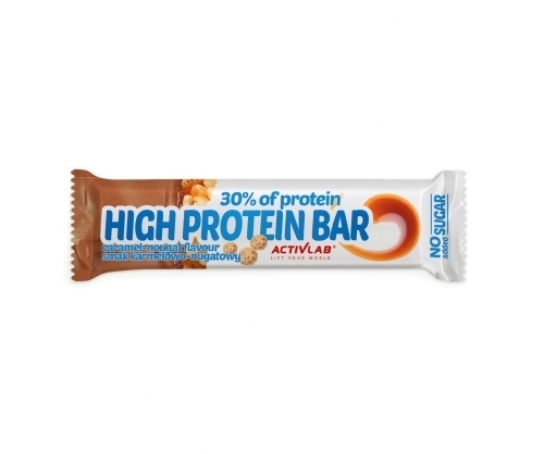 Zdjęcie ACTIVLAB HIGH PROTEIN BAR Baton wysokobiałkowy smak karmelowo-nugatowy 46 g