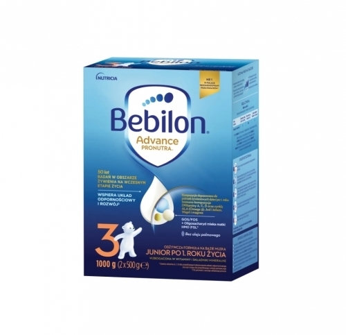 Zdjęcie BEBILON JUNIOR 3 z Pronutra-Advance Formuła na bazie mleka po 1 roku życia proszek 1000 g
