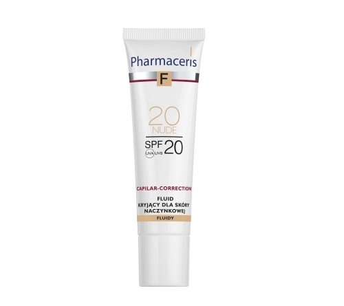 Zdjęcie PHARMACERIS F CAPILAR-CORRECTION Fluid kryjący SPF 20 20 NUDE 30 ml