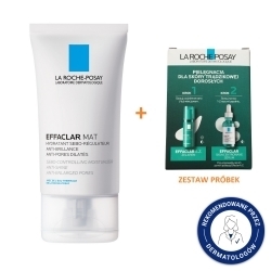 Zdjęcie LA ROCHE-POSAY EFFACLAR MAT Krem matujący 40 ml+ ZESTAW PRÓBEK EFFACLAR A.Z Krem-żel + Serum