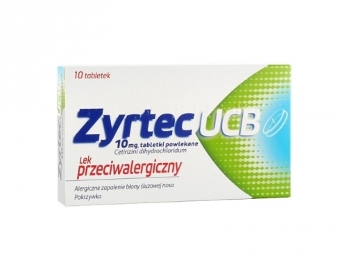 Zdjęcie ZYRTEC UCB 10 mg 10 tabletek