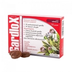 Zdjęcie GARDLOX o smaku wiśniowym 16 pastylek