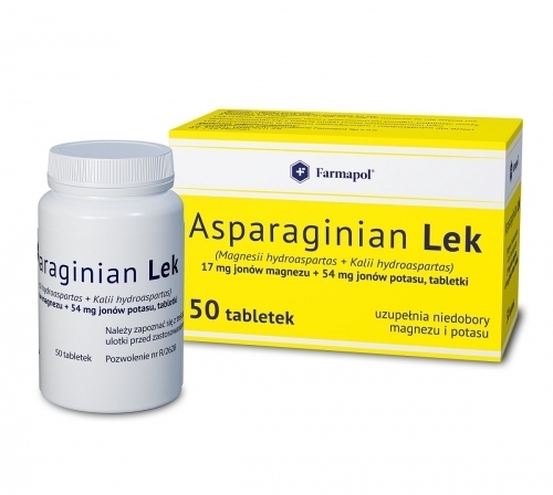 Zdjęcie ASPARAGINIAN LEK 50 tabletek