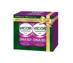 Zdjęcie VIGOR Multiwitamina Ona 50+ 120 tabletek (2 x 60 tabletek)