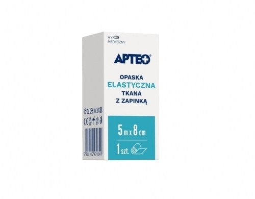 Zdjęcie APTEO CARE Opaska elastyczna tkana z zapinką 5 m x 8 cm 1 sztuka