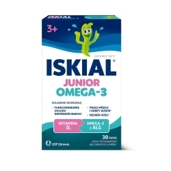 Zdjęcie ISKIAL JUNIOR Omega-3 Żelki smak truskawkowy 30 sztuk