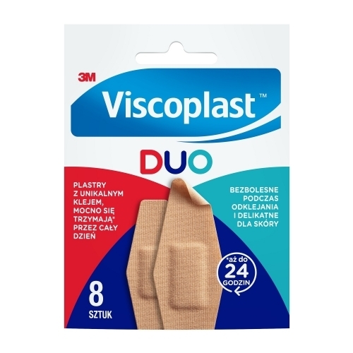 Zdjęcie VISCOPLAST DUO Plastry 2 rozmiary 8 sztuk