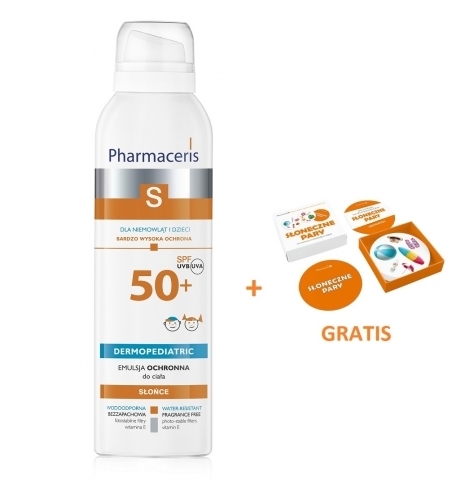 Zdjęcie PHARMACERIS S DERMOPEDIATRIC Emulsja ochronna SPF 50 150 ml + Karty Dobble GRATIS