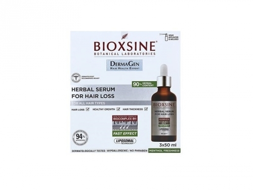 Zdjęcie BIOXSINE DERMAGEN Serum ziołowe przeciw wypadaniu włosów 3 x 50 ml