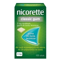 Zdjęcie NICORETTE CLASSIC GUM 2 mg 105 szt.