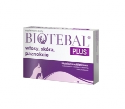Zdjęcie BIOTEBAL PLUS włosy skóra paznokcie 40 tabletek (30 tabletek + 10 tabletek)