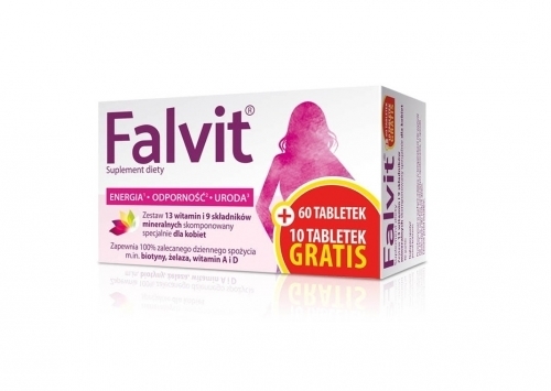 Zdjęcie FALVIT 70 tabletek (60 tabletek + 10 tabletek GRATIS)