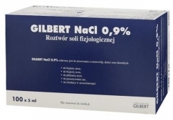 Zdjęcie GILBERT NaCl 0,9% roztwów soli fizjologicznej 100 ampułek