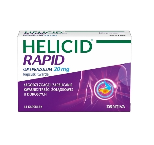 Zdjęcie HELICID RAPID 20 mg 14 kapsułek
