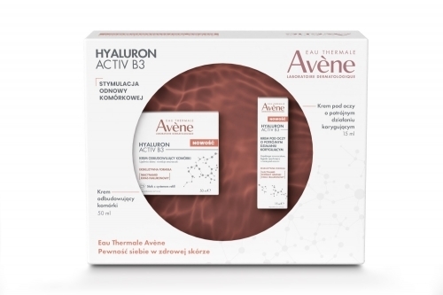 Zdjęcie AVENE ZESTAW HYALURON ACTIV B3 Krem odbudowujący komórki 50 ml + Krem pod oczy 15 ml