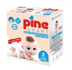 Zdjęcie PINE SMART BABY MINI 2 (3-6 kg) Inteligentne pieluchy dla dzieci 24 sztuki