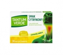 Zdjęcie TANTUM VERDE o smaku cytrynowym 30 pastylek do ssania
