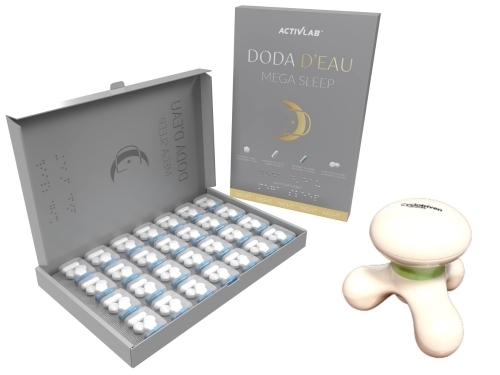 Zdjęcie ACTIVLAB DODA D’EAU MEGA SLEEP tabletki i kapsułki 140 sztuk + MASAŻER WIBRACYJNY GRATIS!