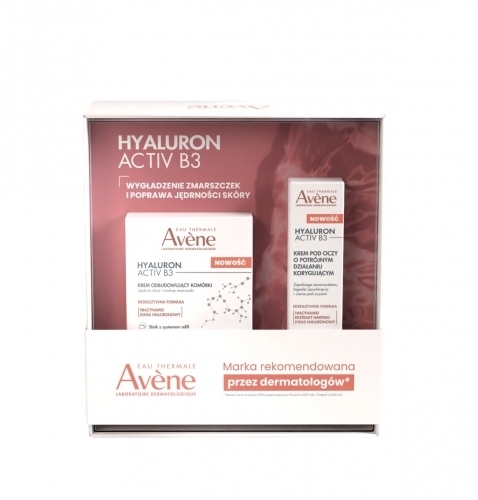 Zdjęcie AVENE ZESTAW HYALURON ACTIV B3 na DZIEŃ Krem odbudowujący komórki 50 ml + Krem pod oczy 15 ml
