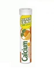 Zdjęcie CALCIUM 300+Vit.C smak pomarańczowy 20 tabletek musujących