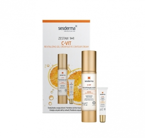 Zdjęcie SESDERMA ZESTAW C-VIT Krem żel nawilżający 50 ml + Krem pod oczy 15 ml