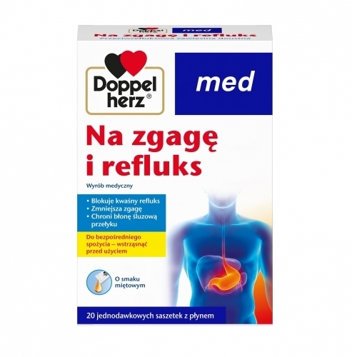 Zdjęcie DOPPELHERZ MED Na zgagę i refluks 20 saszetek