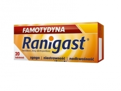 Zdjęcie FAMOTYDYNA RANIGAST 20 mg 20 tabletek