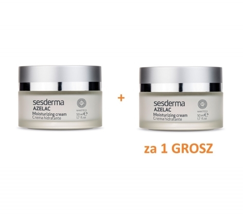 Zdjęcie SESDERMA AZELAC Krem nawilżający do twarzy 50ml + AZELAC Krem nawilżający do twarzy 50ml za 1 GROSZ