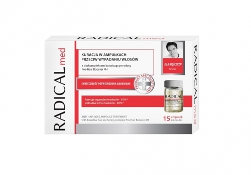 Zdjęcie IDEEPHARM RADICAL MED Kuracja przeciw wypadaniu włosów dla mężczyzn 15 ampułek