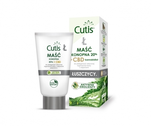 Zdjęcie CUTIS Ł - ŁUSZCZYCA Maść konopna 20% + CBD 120 ml