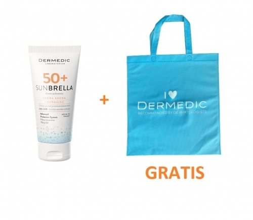 Zdjęcie DERMEDIC SUNBRELLA SPF50+ krem do skóry suchej i normalnej 50 g + Torba GRATIS