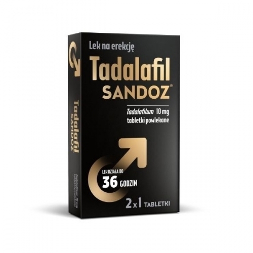 Zdjęcie TADALAFIL SANDOZ 10 mg 2 tabletki